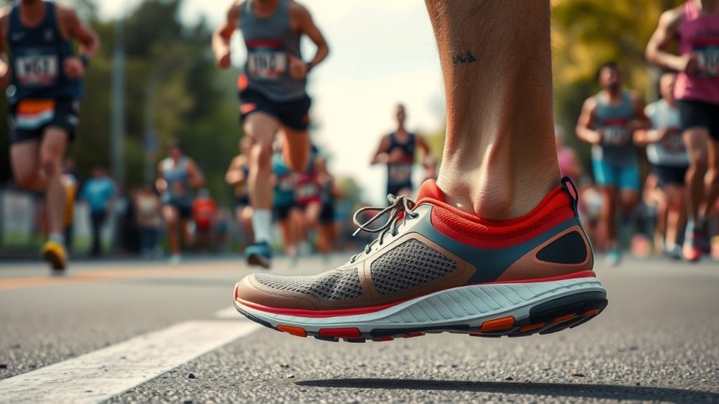 athlete wearing custom orthotics