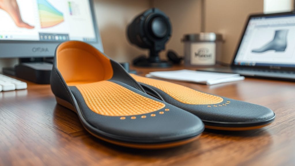 pair of custom orthotics